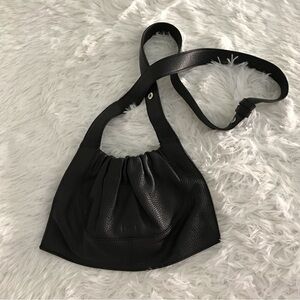 Behno New York Ana Mini‎ Convertible Pebble Leather Black Handbag